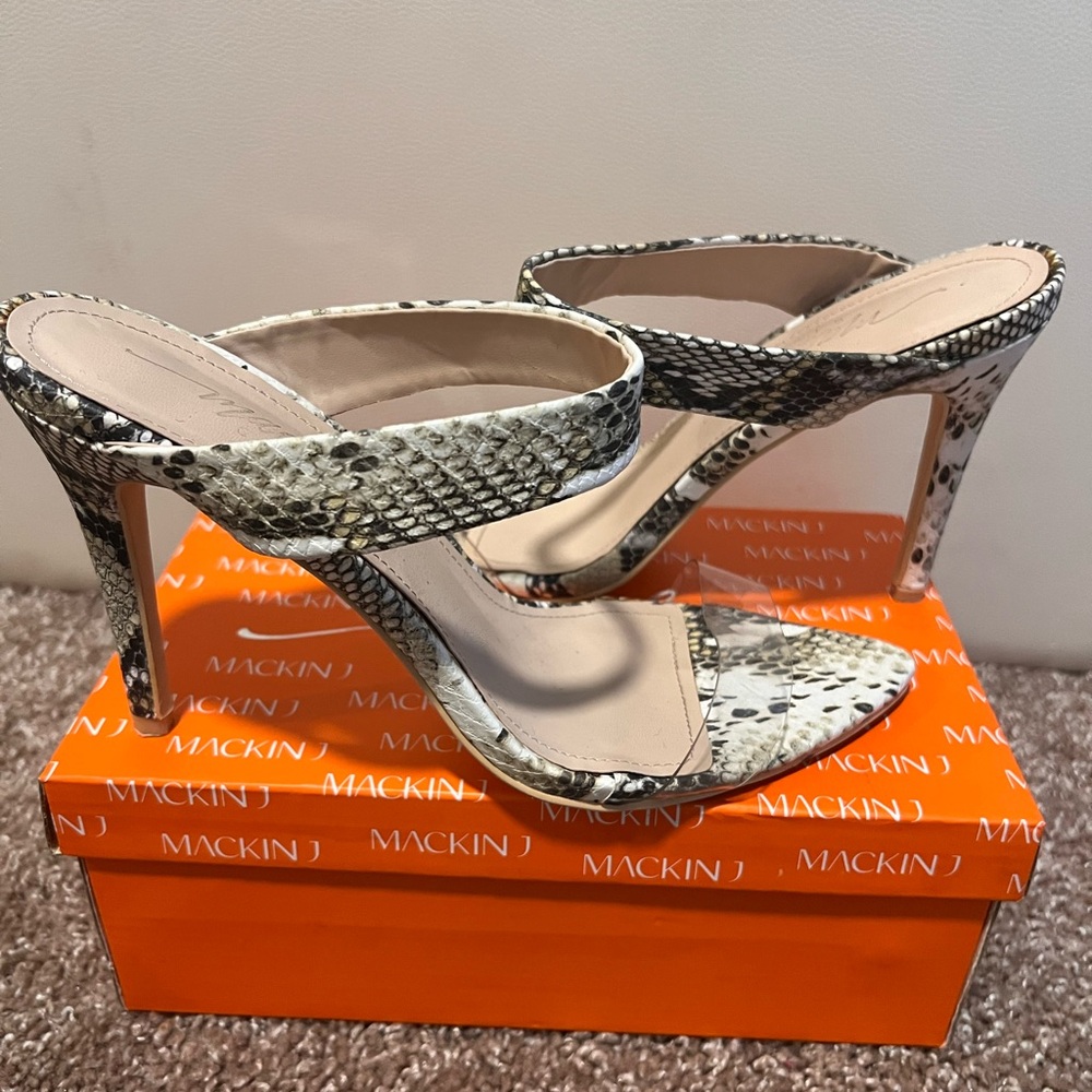 Mackin J Snakeskin Mules